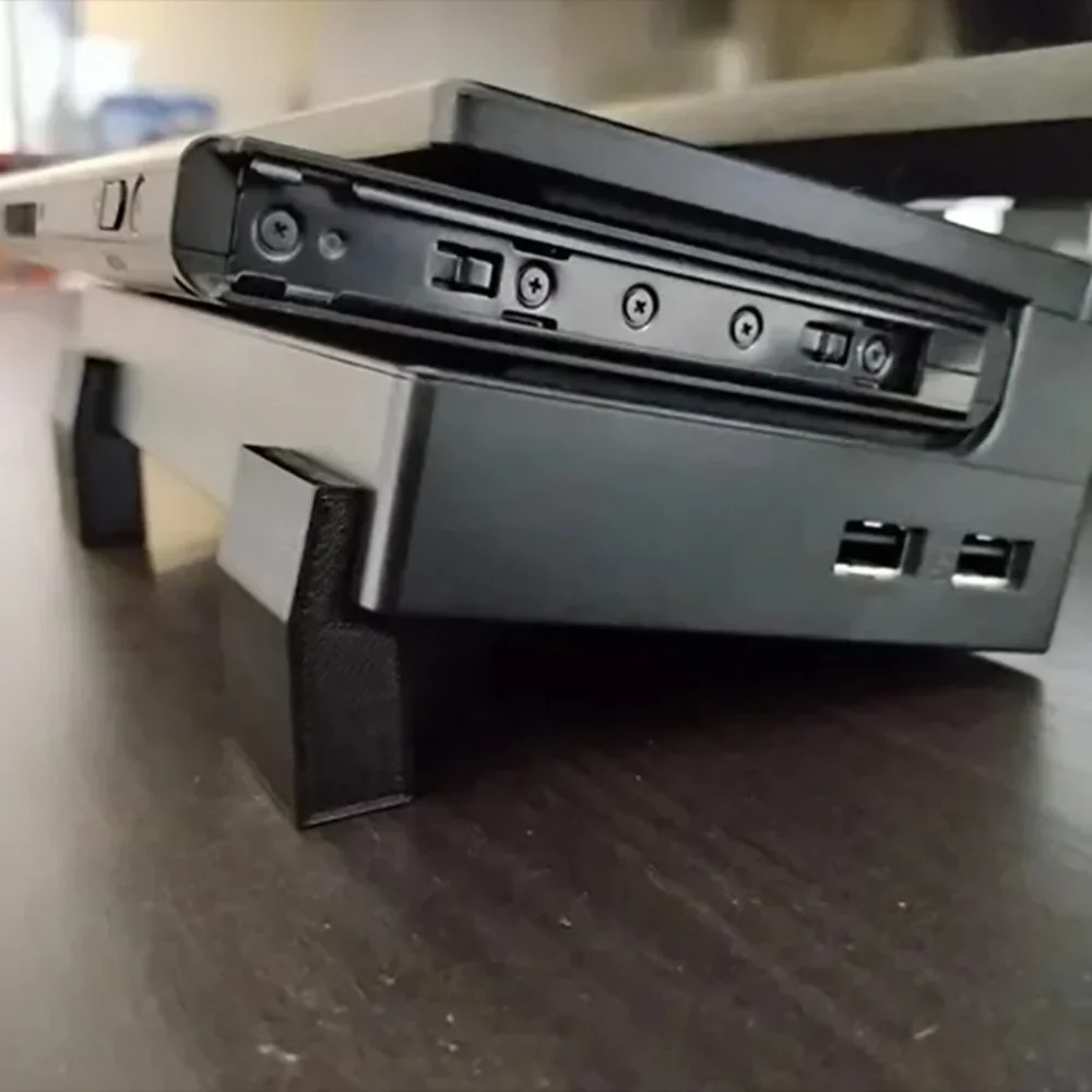 Nintendo Switch Horizontal Console Dock Feet Behind TV Lays Low Easy Access - Picture 2 of 3